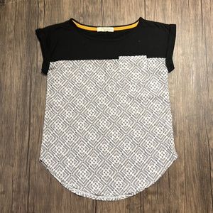 Rewind XS Black Patterned Shirt